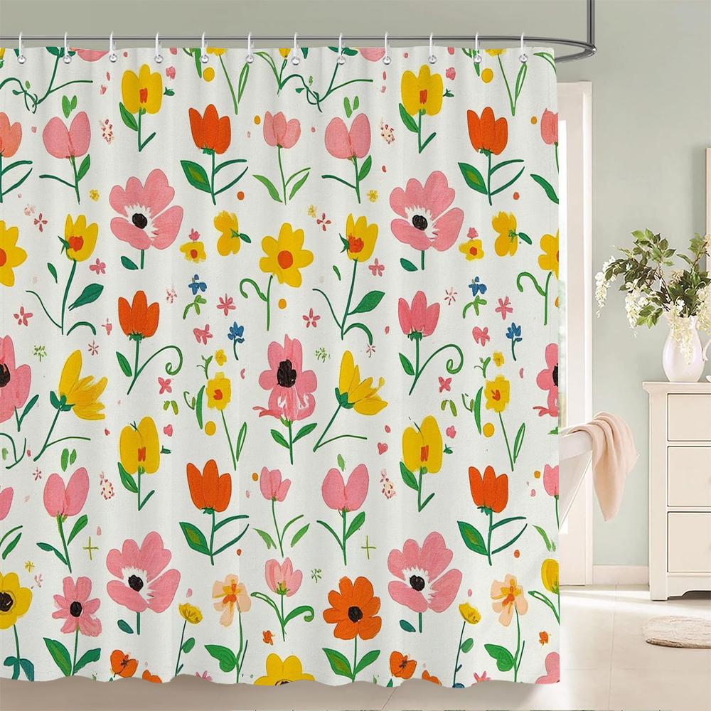 1 pack of print shower curtain polyester cloth fresh small floral leaf bathroom curtains with hooks Home decoration curtain W90xH180cm
1 pack of print shower curtain polyester cloth fresh small floral leaf bathroom curtains with hooks Home decoration curtain W90xH180cm