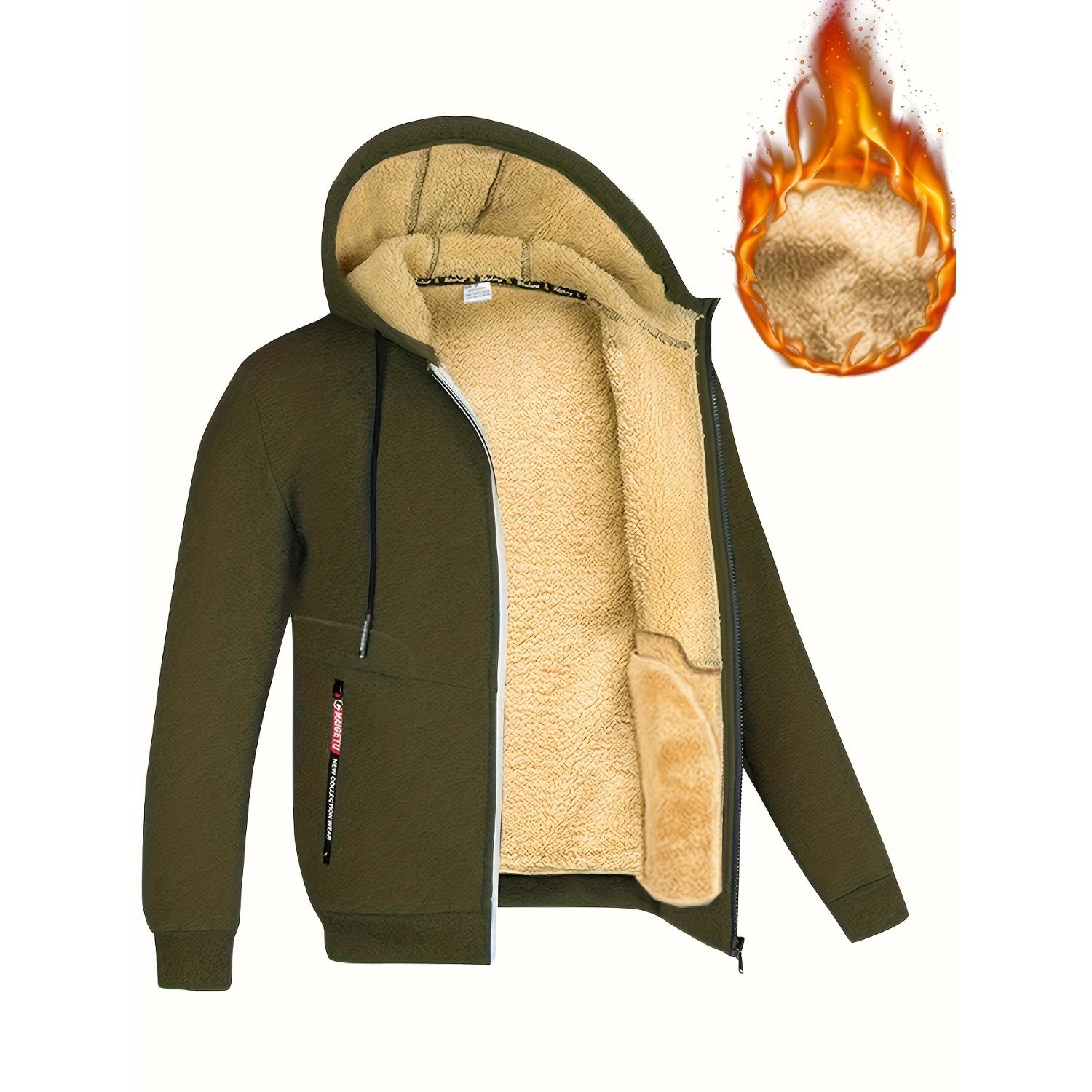 Чоловіча повсякденна тепла флісова толстовка на блискавці, пальто з капюшоном на блискавці на осінь-зиму XL армія зелений колір
Чоловіча повсякденна тепла флісова толстовка на блискавці, пальто з капюшоном на блискавці на осінь-зиму XL армія зелений колір