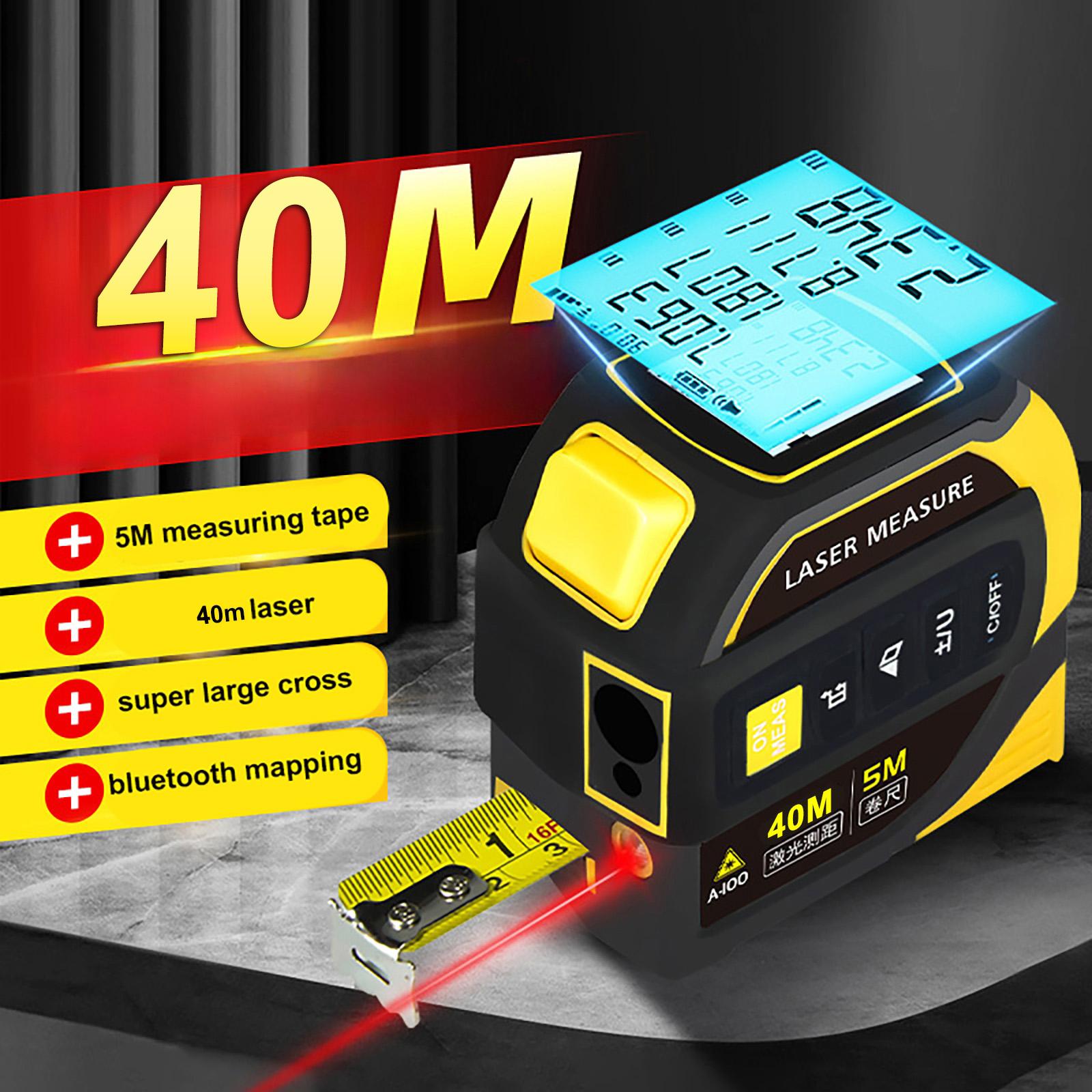 5m Measuring Tape 40-100m Distance Laser Rangefinder Infrared Electronic Ruler Cross Line USB Rechargeable bluetooth Drawing 40M
5m Measuring Tape 40-100m Distance Laser Rangefinder Infrared Electronic Ruler Cross Line USB Rechargeable bluetooth Drawing 40M