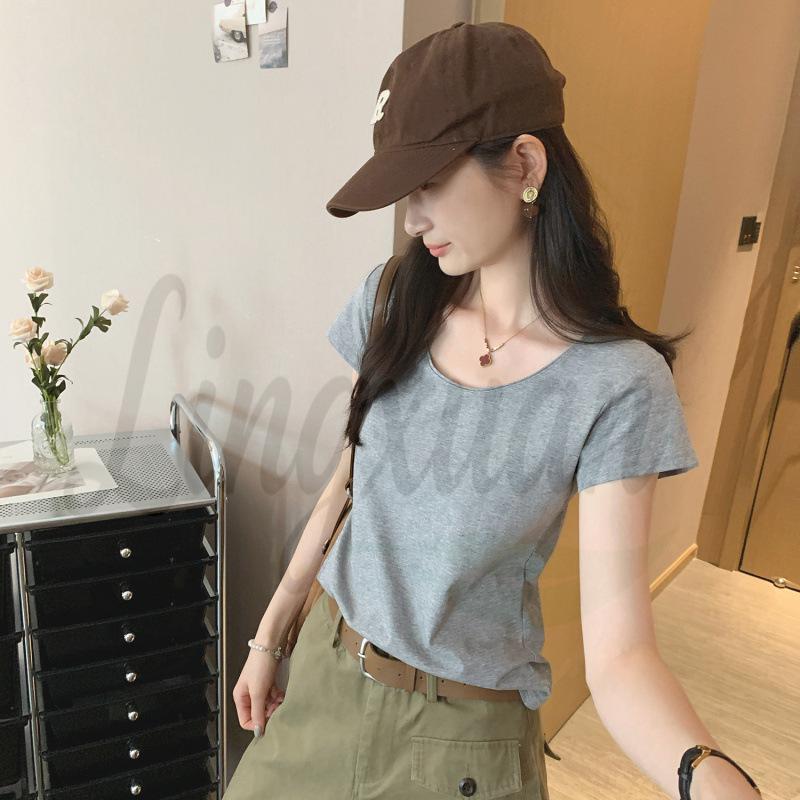 Korean Heather Gray U-Neck Short-Sleeve Women s T-Shirt, 2026 Summer Collection, Unique Design L
Korean Heather Gray U-Neck Short-Sleeve Women s T-Shirt, 2026 Summer Collection, Unique Design L