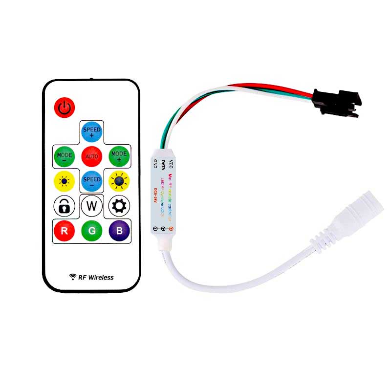 WS2812B WS2811 5050 RGB Светодиодная лента Контроллер 14 клавиш RF Дистанционное управление DC5-24V 12V
WS2812B WS2811 5050 RGB Светодиодная лента Контроллер 14 клавиш RF Дистанционное управление DC5-24V 12V