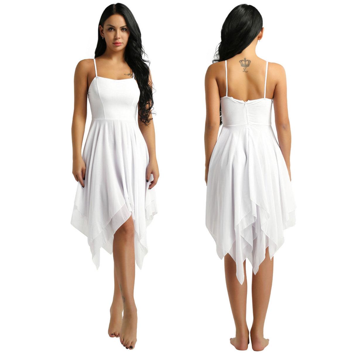 Жіноча лірична танцювальна сукня спагетті на лямках з високою низькою сітчастою максі спідницею Балетний танцювальний одяг S білий
Жіноча лірична танцювальна сукня спагетті на лямках з високою низькою сітчастою максі спідницею Балетний танцювальний одяг S білий