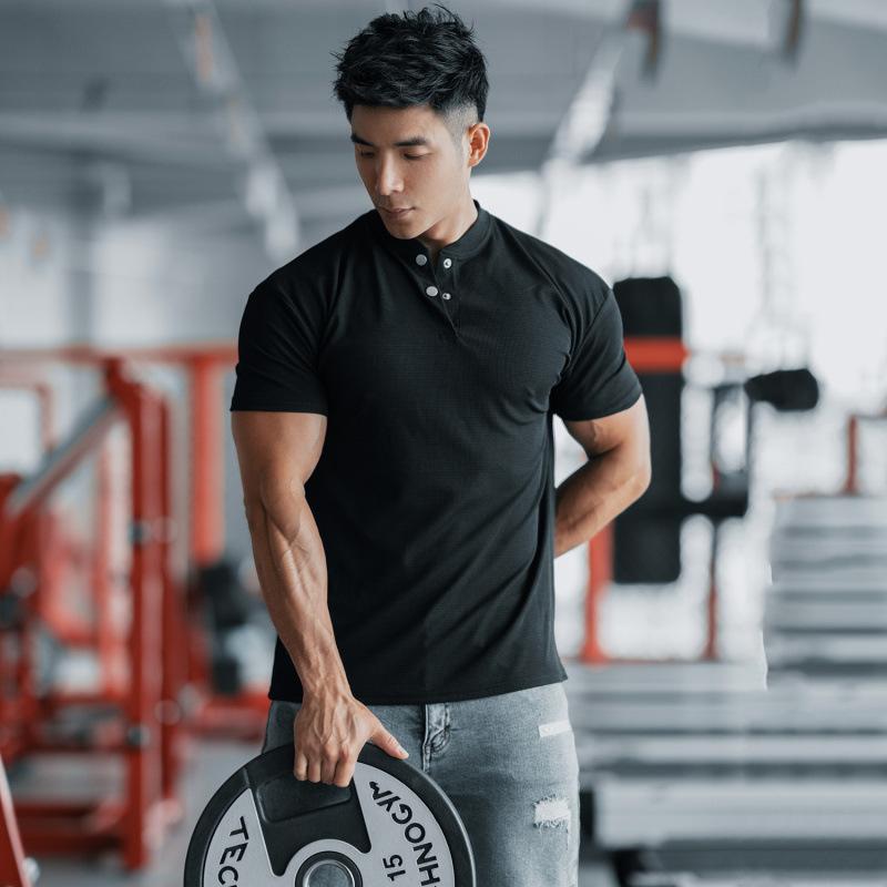 Men Henley Collar Polo Shirt Mesh Texture Short Sleeve Slim Casual Workout Top For Daily Gym Wear M чорний
Men Henley Collar Polo Shirt Mesh Texture Short Sleeve Slim Casual Workout Top For Daily Gym Wear M чорний