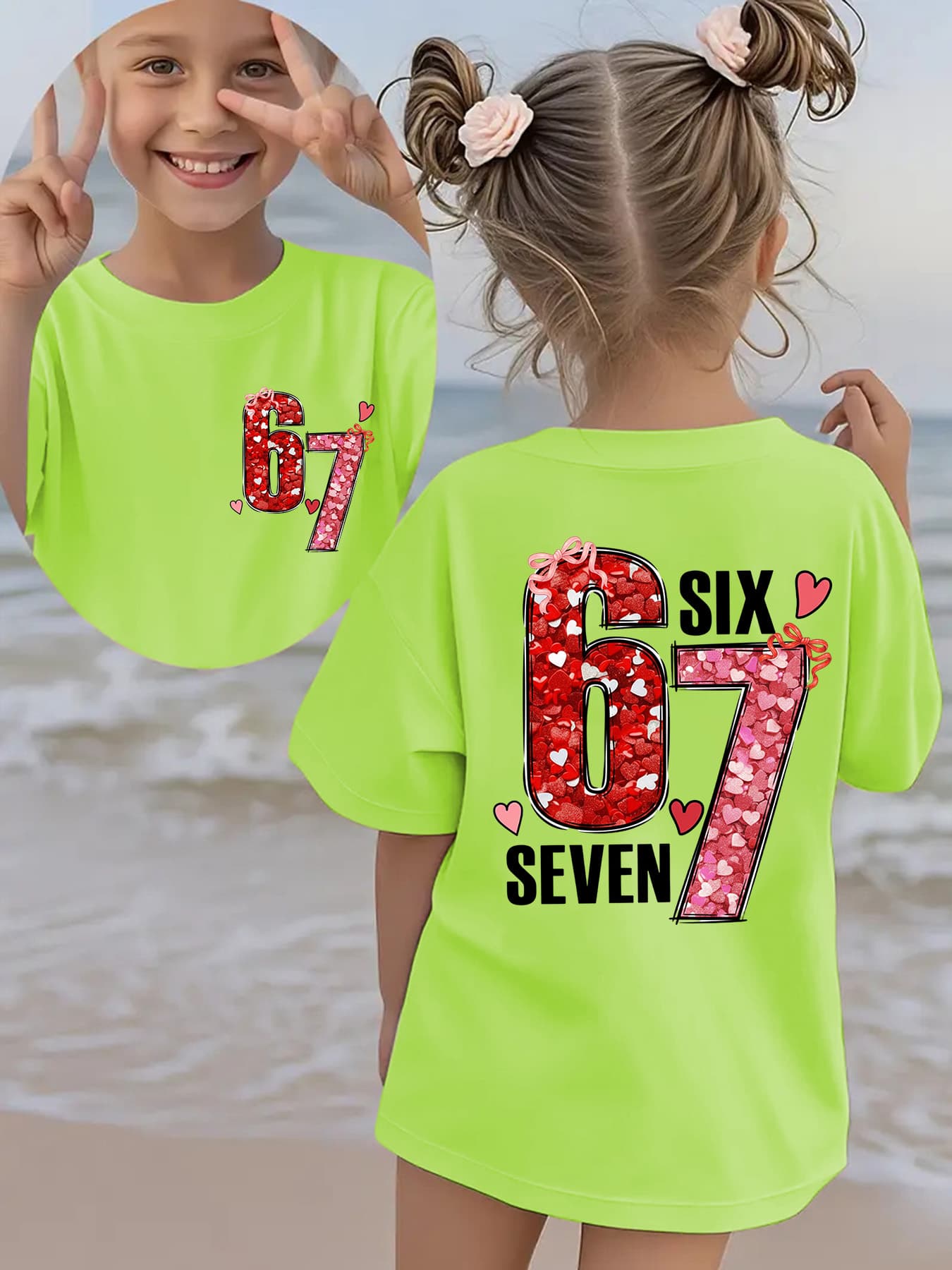Summer fashion girls short-sleeved T-shirt digital cartoon pattern printed casual versatile top 100
Summer fashion girls short-sleeved T-shirt digital cartoon pattern printed casual versatile top 100