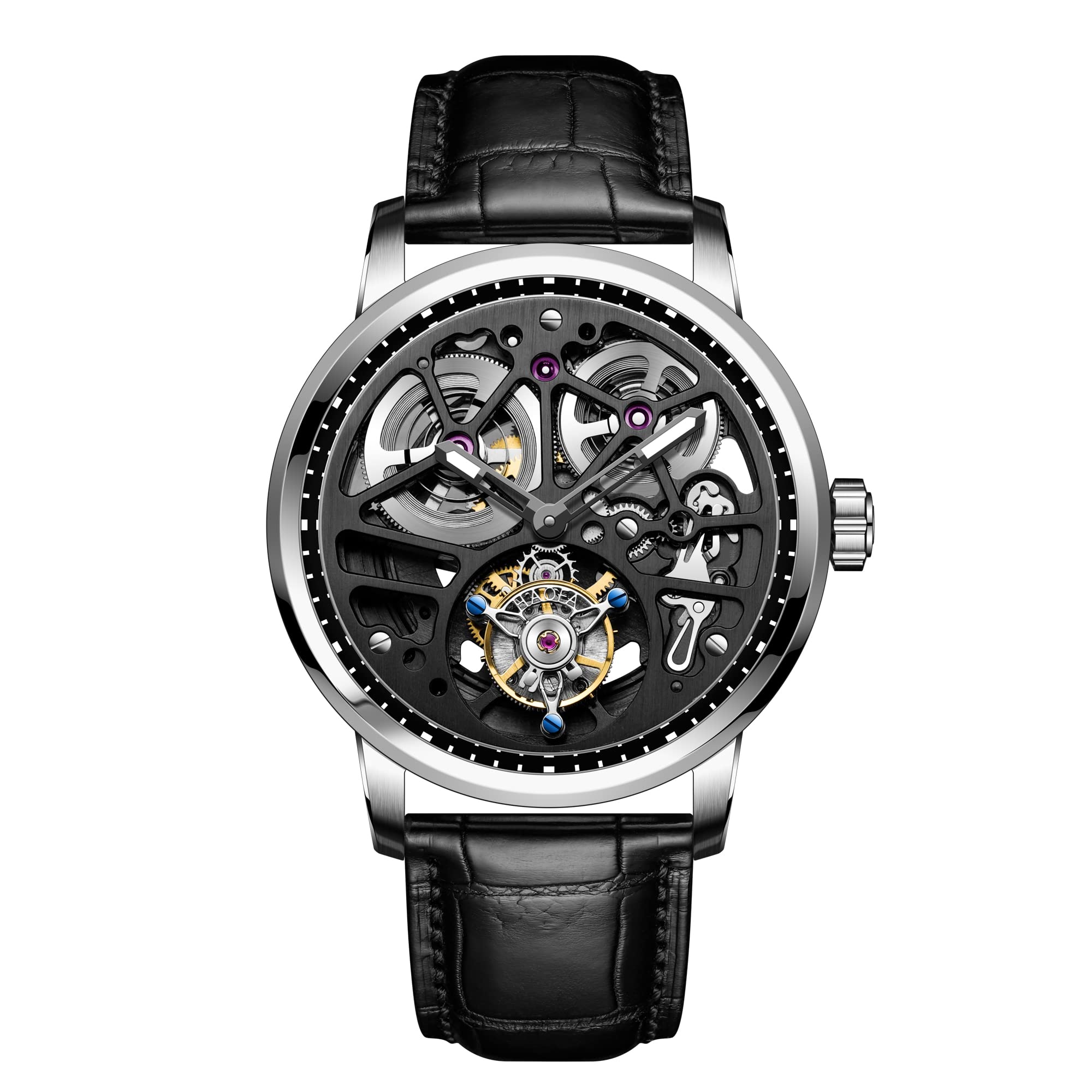 HAOFA Watch Tourbillon Automatic Mechanical Watch Ultra Thin Draft Machine Core Hollow Disc Gift Men s Men s чорний
HAOFA Watch Tourbillon Automatic Mechanical Watch Ultra Thin Draft Machine Core Hollow Disc Gift Men s Men s чорний