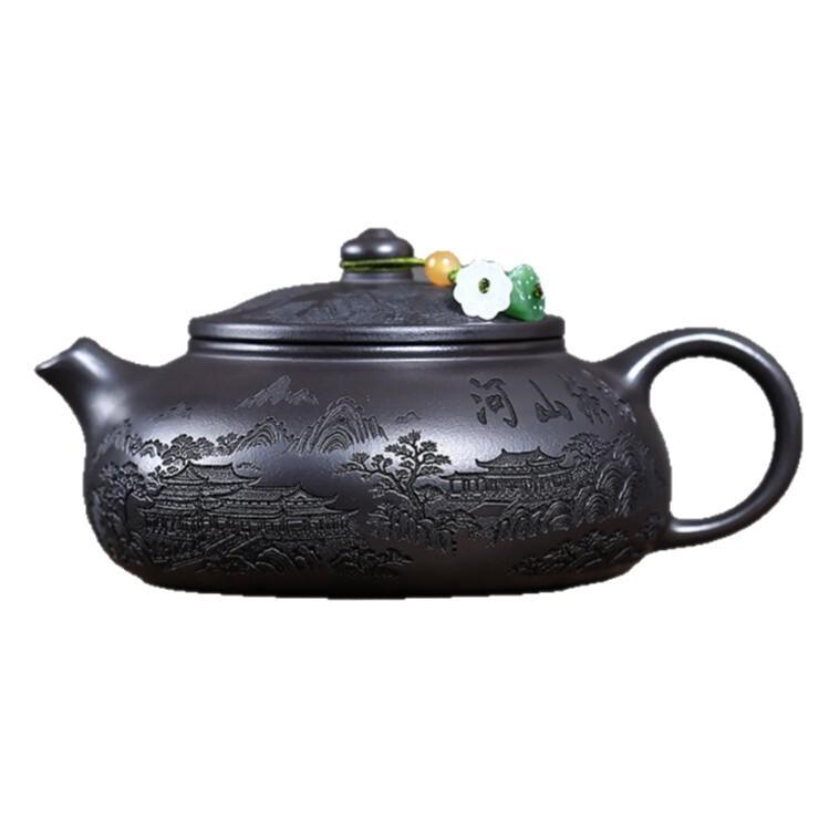 250ml Creative Yixing Purple Clay Teapots Handmade Pot Raw Ore Stone Yellow Mud Tea Maker Kettle Zisha Tea Set Cafes Craft
250ml Creative Yixing Purple Clay Teapots Handmade Pot Raw Ore Stone Yellow Mud Tea Maker Kettle Zisha Tea Set Cafes Craft