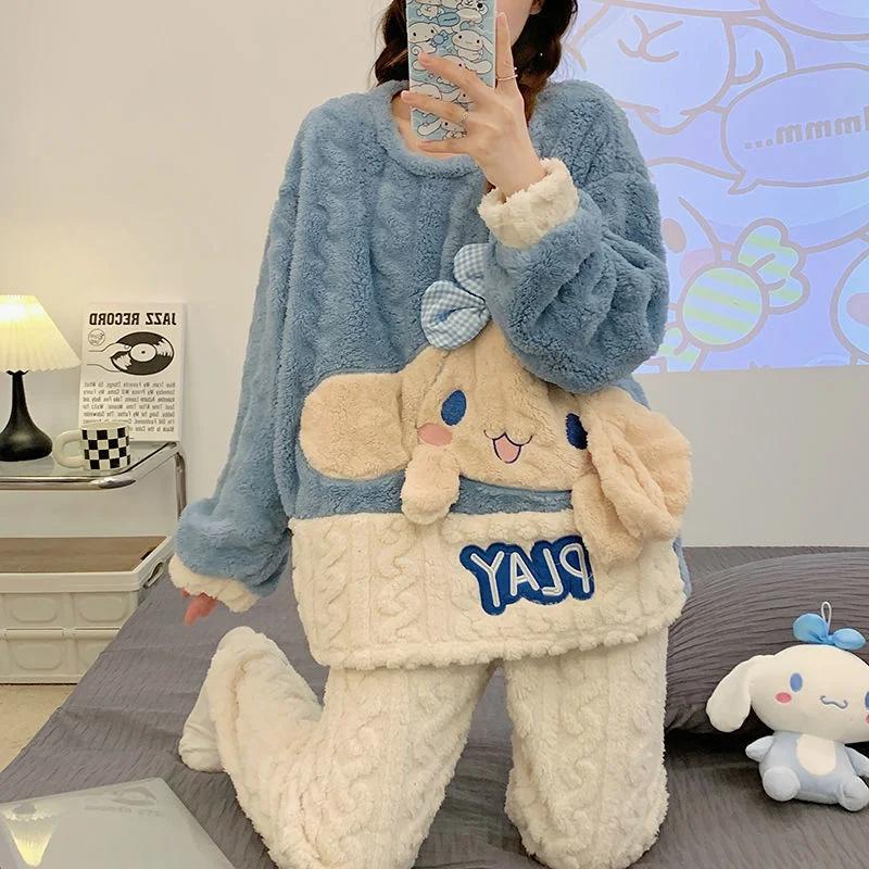 Women s Pajamas Cartoon Winter Warm Long-sleeved Trousers Two-piece Home Wear Pajamas M
Women s Pajamas Cartoon Winter Warm Long-sleeved Trousers Two-piece Home Wear Pajamas M