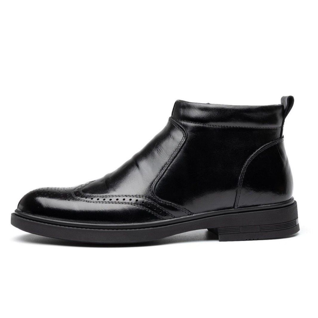 Autumn pointed high top leather shoes men s casual short boots with zipper British Block style high rise Chelsea boots 44
Autumn pointed high top leather shoes men s casual short boots with zipper British Block style high rise Chelsea boots 44