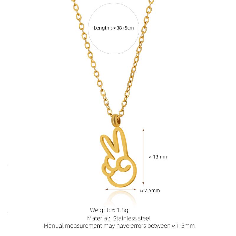 Trendy Titanium INS Style Gesture Pendant Necklace for Women - Creative Hollow Design Clavicle Chain Jewelry золотий
Trendy Titanium INS Style Gesture Pendant Necklace for Women - Creative Hollow Design Clavicle Chain Jewelry золотий