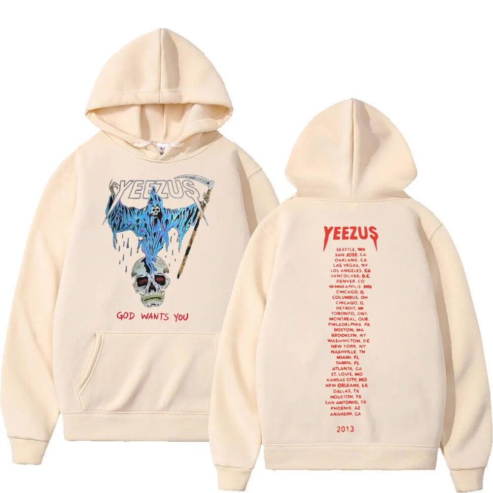 Autumn and Winter Kanye West Skull Reaper Print Hooded Casual Long-sleeved Pullover Unisex Fashion Sportswear Hoodies for Unisex
Autumn and Winter Kanye West Skull Reaper Print Hooded Casual Long-sleeved Pullover Unisex Fashion Sportswear Hoodies for Unisex