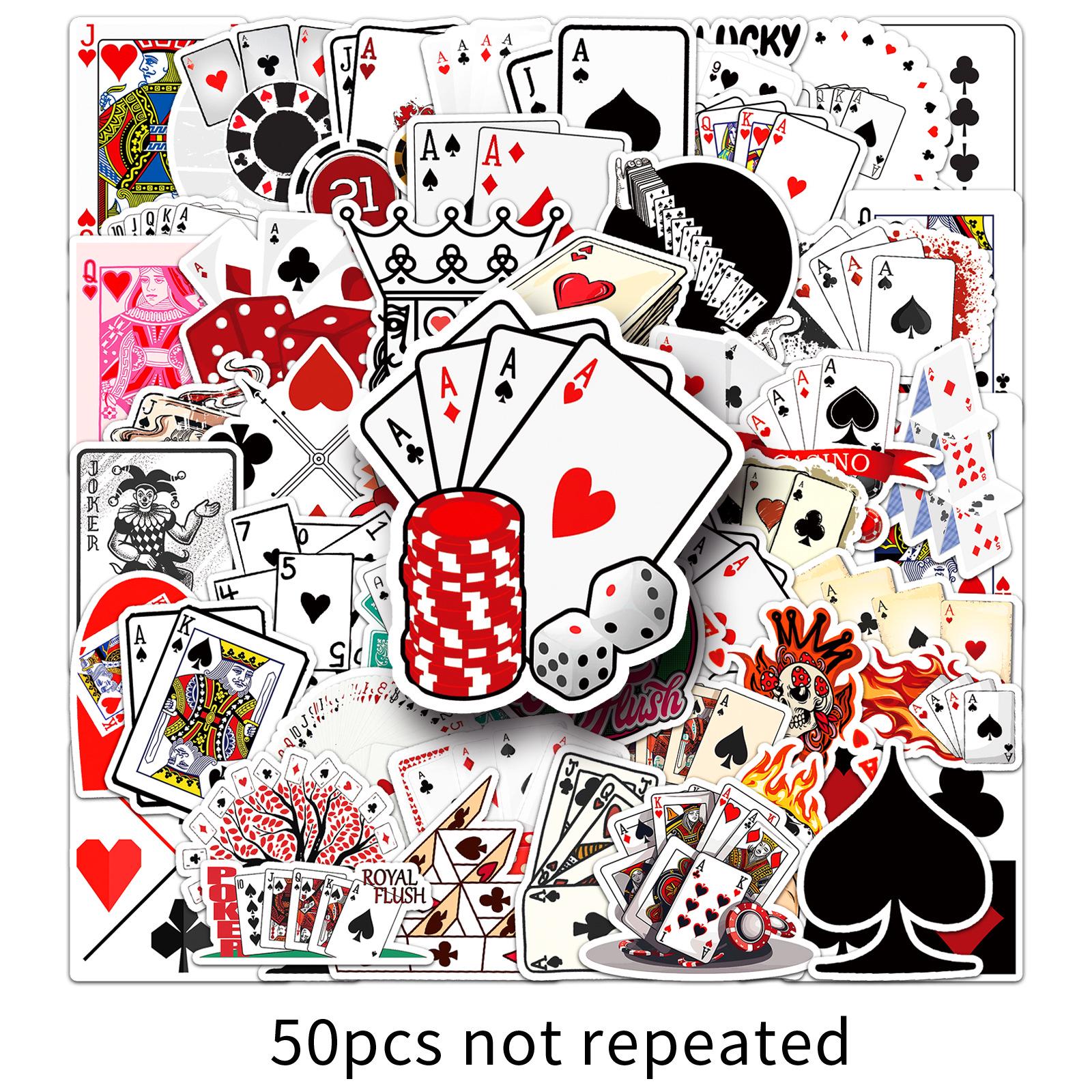 50 Waterproof Poker Card Stickers: Trendy Graffiti for Laptop, Suitcase, Thermos, Notebook
50 Waterproof Poker Card Stickers: Trendy Graffiti for Laptop, Suitcase, Thermos, Notebook