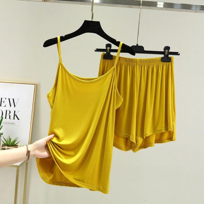 Modal Camisole Top Shorts Women s Summer Thin Loose Home Pajamas Casual plus Size Homewear Two-Piece Set Yellow M (recommended 40.00 kg-50.00 kg
Modal Camisole Top Shorts Women s Summer Thin Loose Home Pajamas Casual plus Size Homewear Two-Piece Set Yellow M (recommended 40.00 kg-50.00 kg