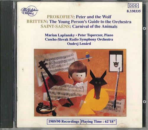 CD MARIAN LAPSANSKY - Peter And The Wolf Carnival Of The 8330335 GOLDEN CLASSICS Non Japan Classical Used
CD MARIAN LAPSANSKY - Peter And The Wolf Carnival Of The 8330335 GOLDEN CLASSICS Non Japan Classical Used