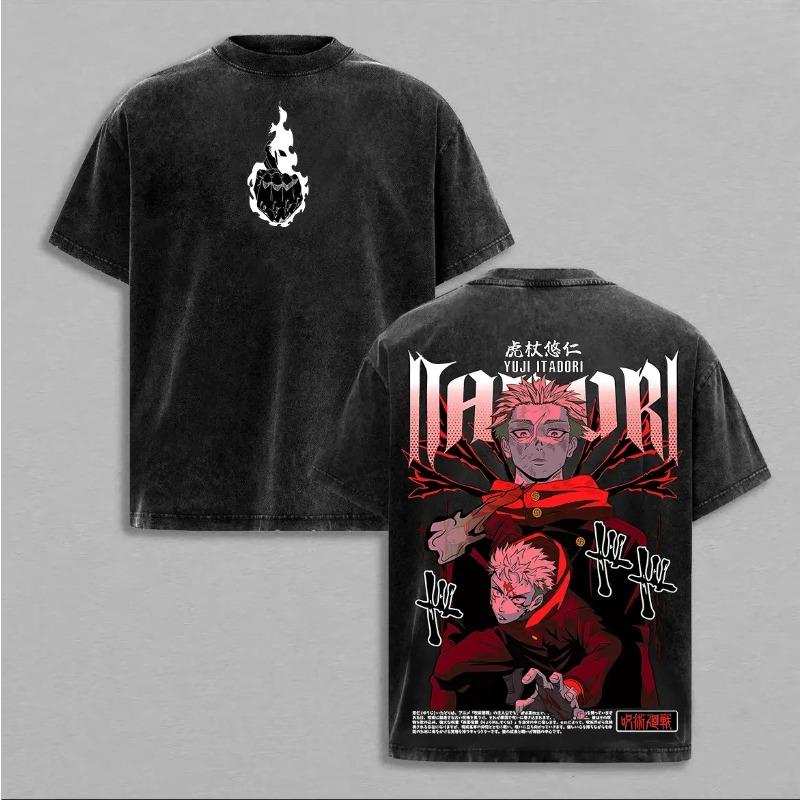 Jujutsu Kaisen Itadori Yuji T Shirt Men s Clothing Harajuku Gothic Y2k Vintage Washed T-shirt Short Sleeve Pure Cotton Tees Tops S
Jujutsu Kaisen Itadori Yuji T Shirt Men s Clothing Harajuku Gothic Y2k Vintage Washed T-shirt Short Sleeve Pure Cotton Tees Tops S