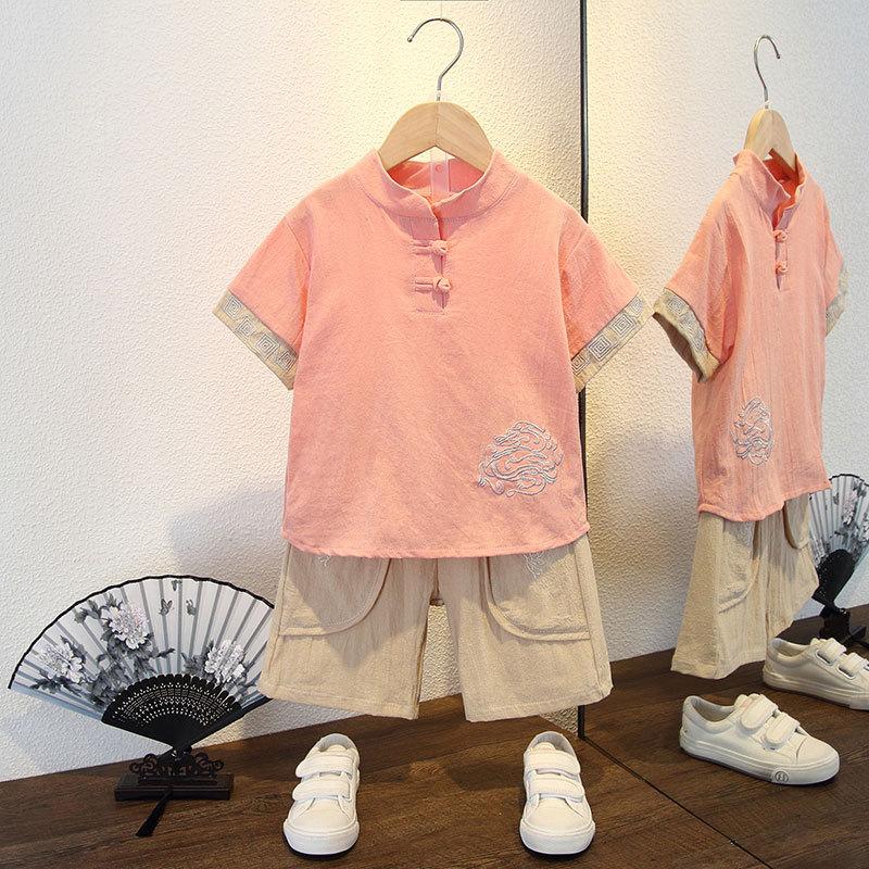 Boys Hanfu Chinese Style Children s Baby Summer Short-sleeved Suit Summer Cotton and Linen Tang Suit Performance Clothing Two-piece Set 90
Boys Hanfu Chinese Style Children s Baby Summer Short-sleeved Suit Summer Cotton and Linen Tang Suit Performance Clothing Two-piece Set 90