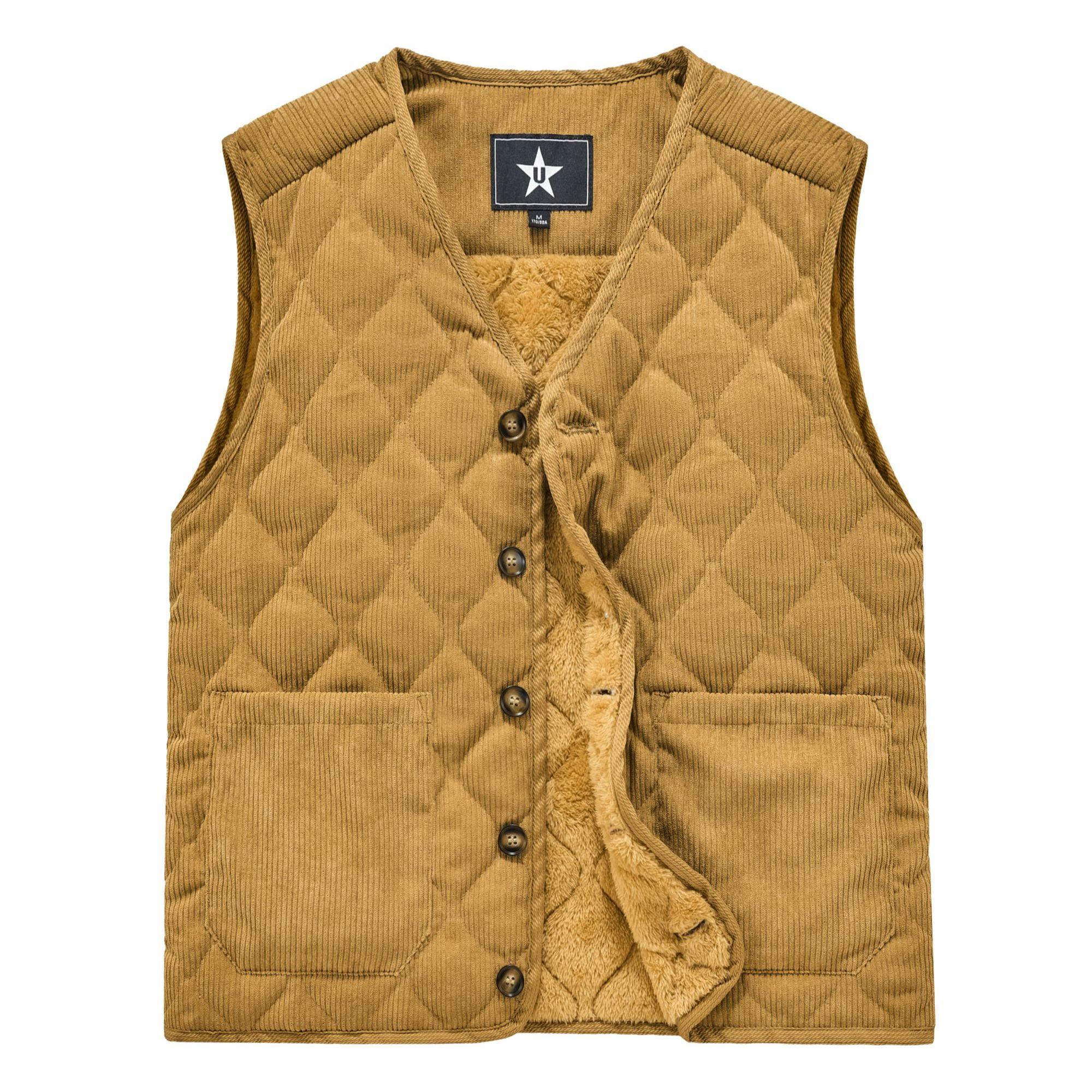 Autumn Winter Padded Warm Vest Men s Diamond Check Shoulder Undershirt Workwear Corduroy V-neck Jackets Men Clothing Large Size M жовтий
Autumn Winter Padded Warm Vest Men s Diamond Check Shoulder Undershirt Workwear Corduroy V-neck Jackets Men Clothing Large Size M жовтий