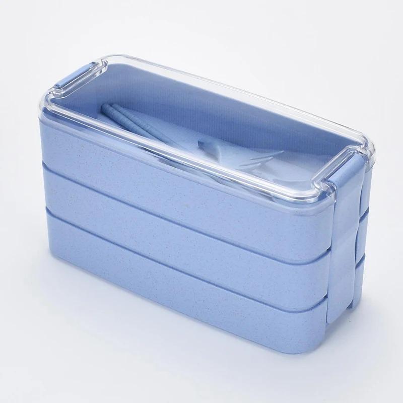 3 Layer Lunch Box Wheat Straw Microwave-Safe Leak-Proof Portable Bento for Kids School Office Food Storage with Cutlery Set синий
3 Layer Lunch Box Wheat Straw Microwave-Safe Leak-Proof Portable Bento for Kids School Office Food Storage with Cutlery Set синий