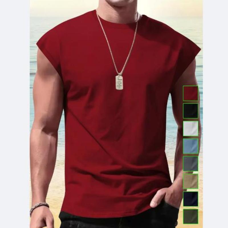 Men s Wear New Sleeveless T-shirt Men s Summer Leisure Sports Loose Fitting Men s Short Vest Sir S
Men s Wear New Sleeveless T-shirt Men s Summer Leisure Sports Loose Fitting Men s Short Vest Sir S