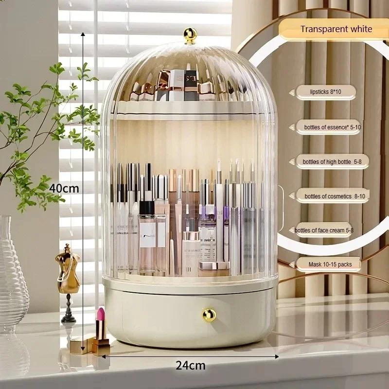 360° Rotating Makeup Organizer Case Large Capacity Cosmetics Storage Vanity Shelf Countertop Luxury Spinning Storage Display Box large size слоновая кость
360° Rotating Makeup Organizer Case Large Capacity Cosmetics Storage Vanity Shelf Countertop Luxury Spinning Storage Display Box large size слоновая кость
