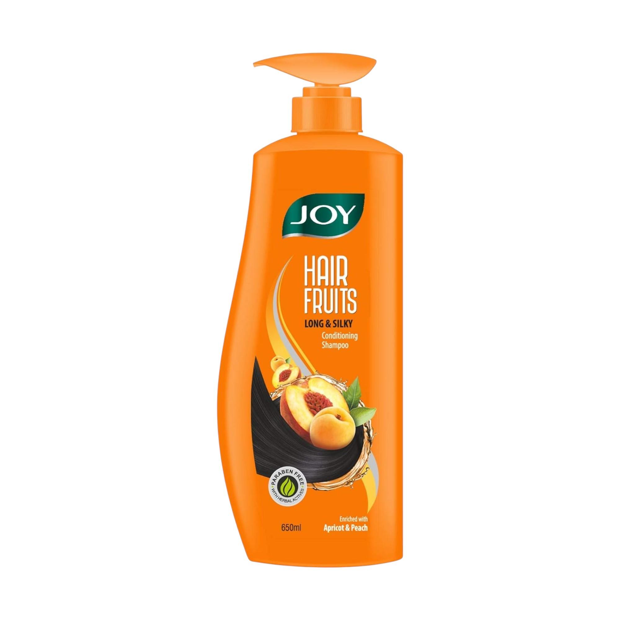 Joy Hair Fruits Long & Silky Conditioning Shampoo with Apricot & Peach for Smooth Shiny Hair 650 ml
Joy Hair Fruits Long & Silky Conditioning Shampoo with Apricot & Peach for Smooth Shiny Hair 650 ml