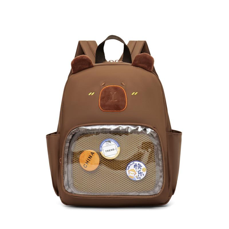 Cartoon Capybara Kids School Backpack With Durable Oxford Fabric For Preschool Children коричневий
Cartoon Capybara Kids School Backpack With Durable Oxford Fabric For Preschool Children коричневий