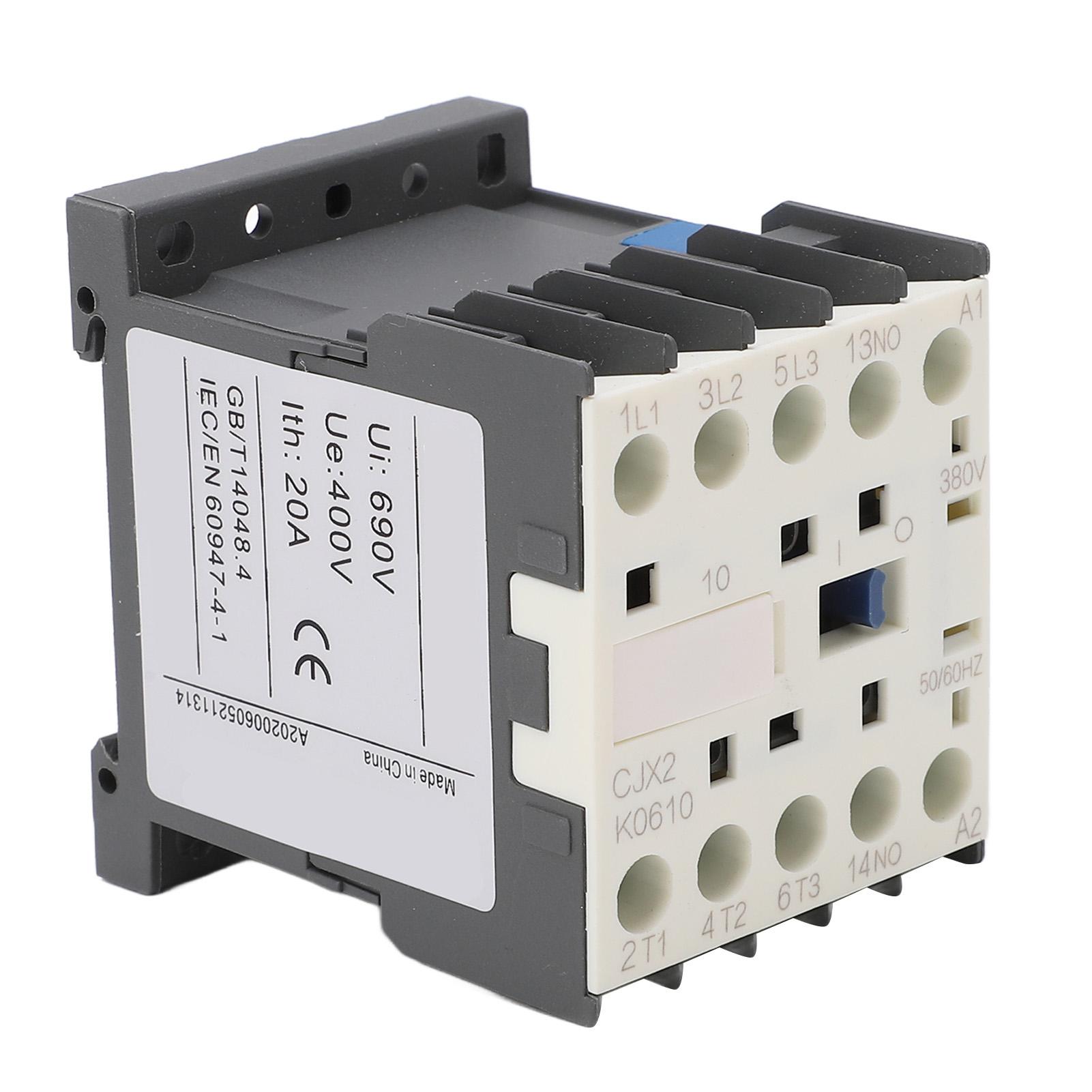 AC Contactor High Sensitivity Industrial Electric Thickened Silver Point Contacts 380V 6A
AC Contactor High Sensitivity Industrial Electric Thickened Silver Point Contacts 380V 6A