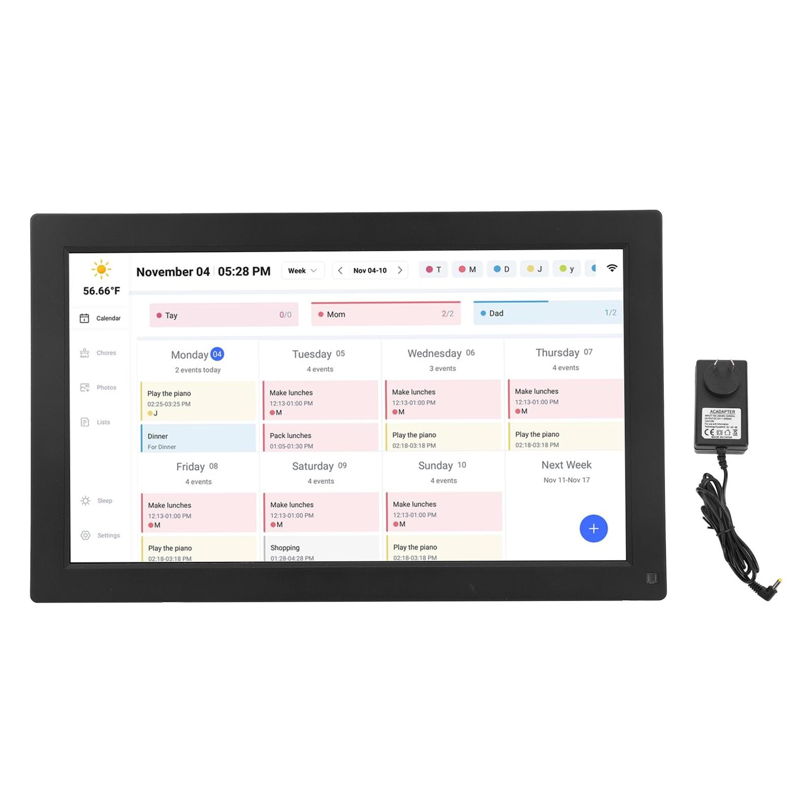 Desktop Wall Mount Digital Calendar 15.6in Interactive Touchscreen APP Control Digital Family Planner Calendar with Chore Chart
Desktop Wall Mount Digital Calendar 15.6in Interactive Touchscreen APP Control Digital Family Planner Calendar with Chore Chart