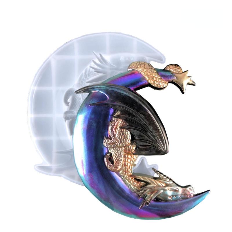 Moon Flying Dragon Epoxy Resin Mold DIY Wall Decorative Pendant Half Three-dimensional Flying Dragon Moon Pendant Silicone Mold синій
Moon Flying Dragon Epoxy Resin Mold DIY Wall Decorative Pendant Half Three-dimensional Flying Dragon Moon Pendant Silicone Mold синій