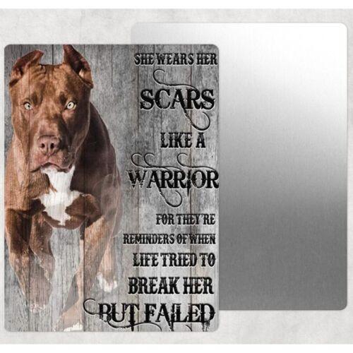 She Wears Scars Dog Pitbull Vintage Retro Tin Sign Door Home Wall Decor MetalAluminumtin sign 20x30cm(7.8x11.8inch)
She Wears Scars Dog Pitbull Vintage Retro Tin Sign Door Home Wall Decor MetalAluminumtin sign 20x30cm(7.8x11.8inch)
