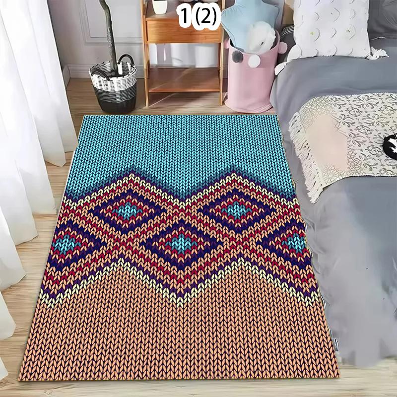 Bohemian Knitting Texture Area Rug 2D Printed Geometric Wave Pattern Non Slip Washable Floor Carpet for Living Bedroom Retro 40x60CM
Bohemian Knitting Texture Area Rug 2D Printed Geometric Wave Pattern Non Slip Washable Floor Carpet for Living Bedroom Retro 40x60CM