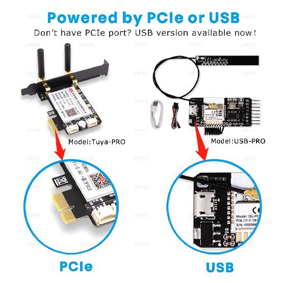 Смарт-компьютер Tuya, переключатель сброса мощности, карта PCIe 433, RF, кнопка питания беспроводного ПК, приложение для голосового управления ПК с Alexa Google
