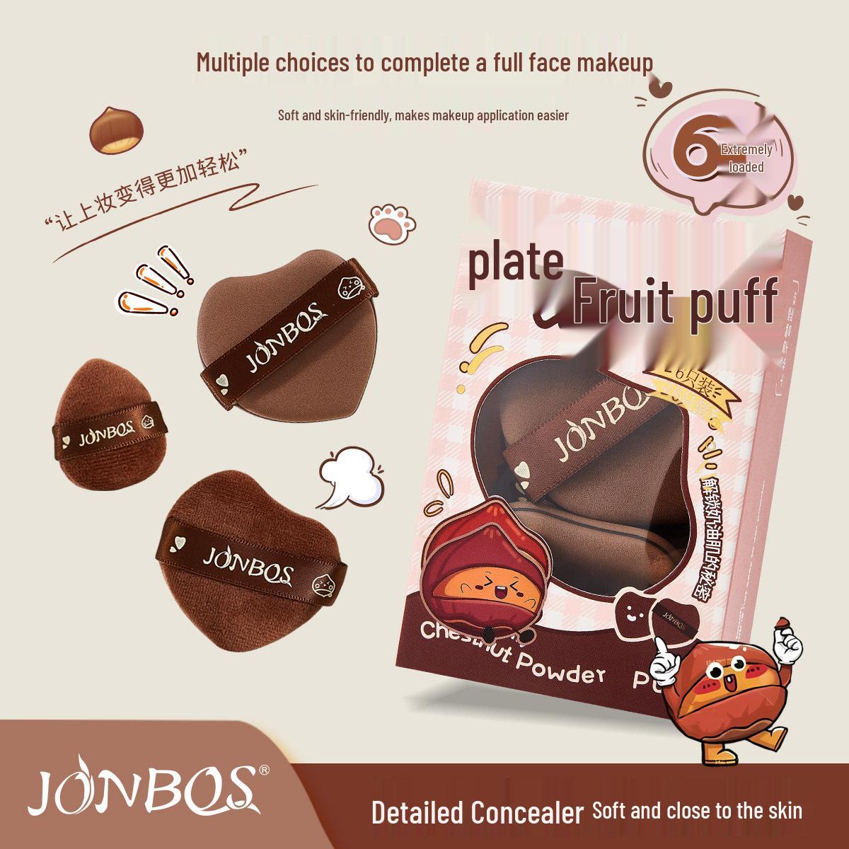 JONBOS Chestnut Cushion Puff Set: Leather Surface, Expanding Thumb, Dual-Use Wet & Dry, Non-Absorbing Makeup Sponge.
JONBOS Chestnut Cushion Puff Set: Leather Surface, Expanding Thumb, Dual-Use Wet & Dry, Non-Absorbing Makeup Sponge.