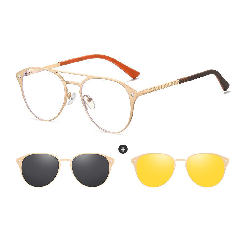 Retro Stainless Steel Men s Glasses Frame 3 In 1 Polarized Sunglasses & Night Vision Clip-On Durable Eyewear for Day & Night Use
Retro Stainless Steel Men s Glasses Frame 3 In 1 Polarized Sunglasses & Night Vision Clip-On Durable Eyewear for Day & Night Use
