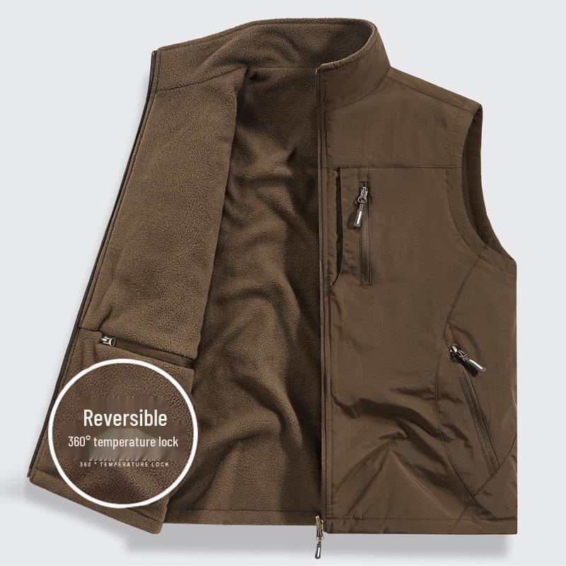Men s Waterproof Fleece Vest - Double-Sided, Thick, Multi-Pocket Outdoor Gilet XXXXL кавовий
Men s Waterproof Fleece Vest - Double-Sided, Thick, Multi-Pocket Outdoor Gilet XXXXL кавовий