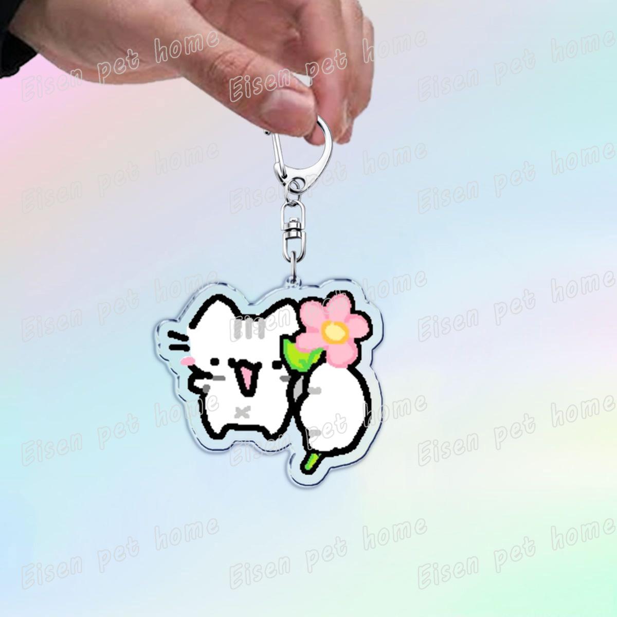 Cute Cat Cartoon Keychains for Accessories Bag Funny Meme Kawaii Strawberry Kitten KeyChain Ring Jewelry Fans Gifts Keyrings
Cute Cat Cartoon Keychains for Accessories Bag Funny Meme Kawaii Strawberry Kitten KeyChain Ring Jewelry Fans Gifts Keyrings