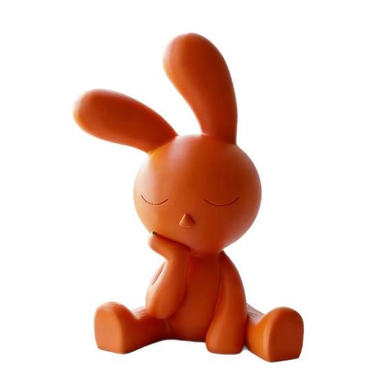 3D-Printed Cute Thinking Rabbit Ornament with Non-Slip Base Matte Finish Funny Rabbit Figurines for Car Accessories Home Office Desk Decor помаранчевий
3D-Printed Cute Thinking Rabbit Ornament with Non-Slip Base Matte Finish Funny Rabbit Figurines for Car Accessories Home Office Desk Decor помаранчевий