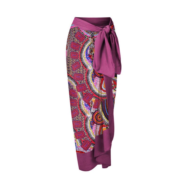 European & American Holiday Style Print Midi Skirt with Lace-up Design One Size фіолетовий
European & American Holiday Style Print Midi Skirt with Lace-up Design One Size фіолетовий