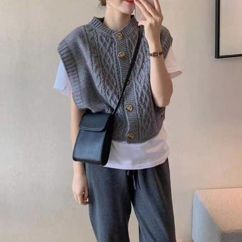 Корейский стиль осенняя мода свободный перекрученный трикотажный жилет женский свитер жилет One size серый
Корейский стиль осенняя мода свободный перекрученный трикотажный жилет женский свитер жилет One size серый