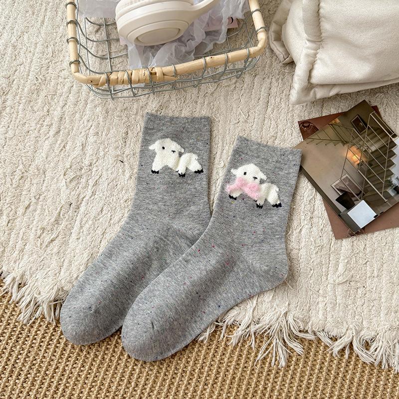 Женские весенне-осенние милые носки-трубы без косточек из пряжи Idea со стереоскопическим бантом и мультяшным животным 1 pair светло-серый
Женские весенне-осенние милые носки-трубы без косточек из пряжи Idea со стереоскопическим бантом и мультяшным животным 1 pair светло-серый