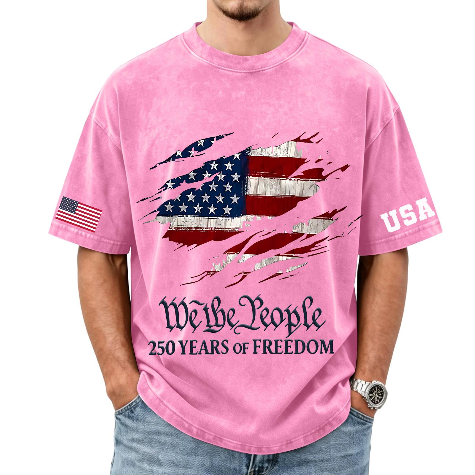 Men s loose and casual flag letter print T-shirt - Men s trendy washed short-sleeved top XXL рожевий
Men s loose and casual flag letter print T-shirt - Men s trendy washed short-sleeved top XXL рожевий