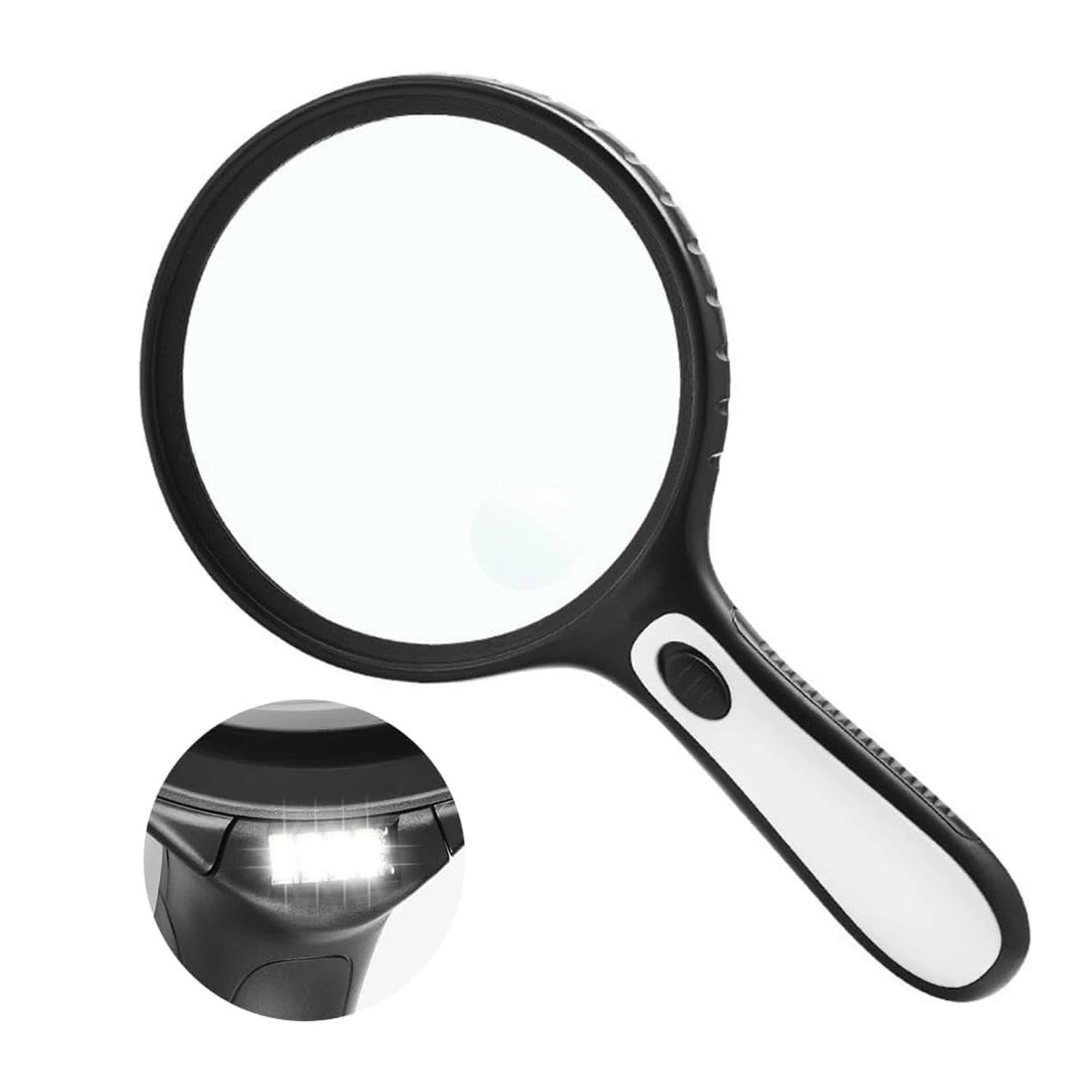 Magnifying Glass With Light, 10x 20x Magnifier With 4pcs Led Lights, Reading Magnifiers For Seniors, Kids, Close Work Assistant чорний
Magnifying Glass With Light, 10x 20x Magnifier With 4pcs Led Lights, Reading Magnifiers For Seniors, Kids, Close Work Assistant чорний