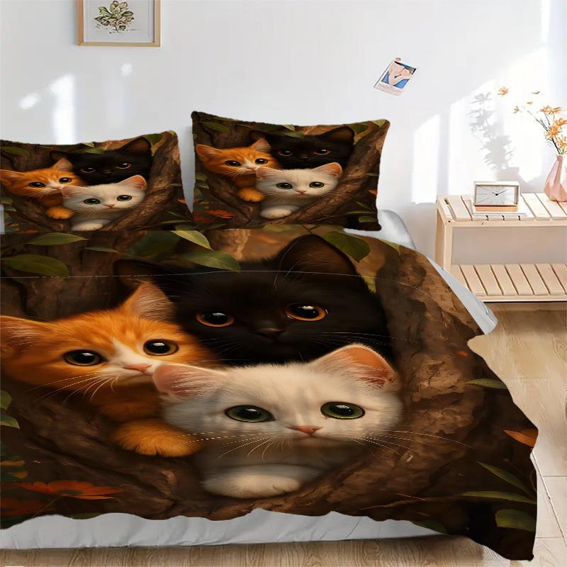 3pcs Kitten Tree Duvet Cover Set, 1 Duvet Cover + 2 Pillowcases (No Insert), High-Definition Print, Home & Dorm Set yy251208099 135x200cm
3pcs Kitten Tree Duvet Cover Set, 1 Duvet Cover + 2 Pillowcases (No Insert), High-Definition Print, Home & Dorm Set yy251208099 135x200cm