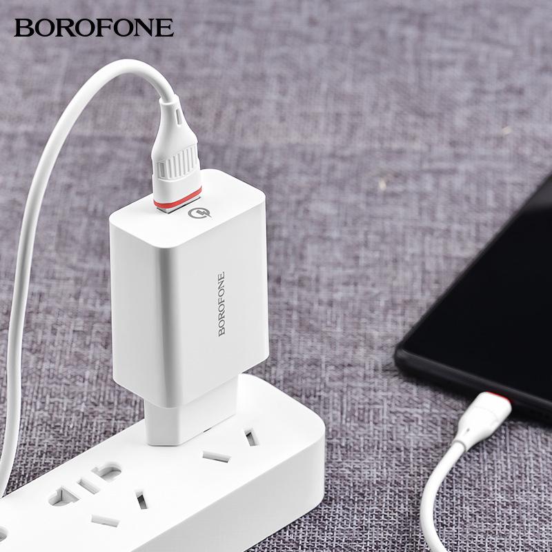 Borofone BA21A Hongtu QC3.0 Fast Charger EU Plug Single Port білий
Borofone BA21A Hongtu QC3.0 Fast Charger EU Plug Single Port білий