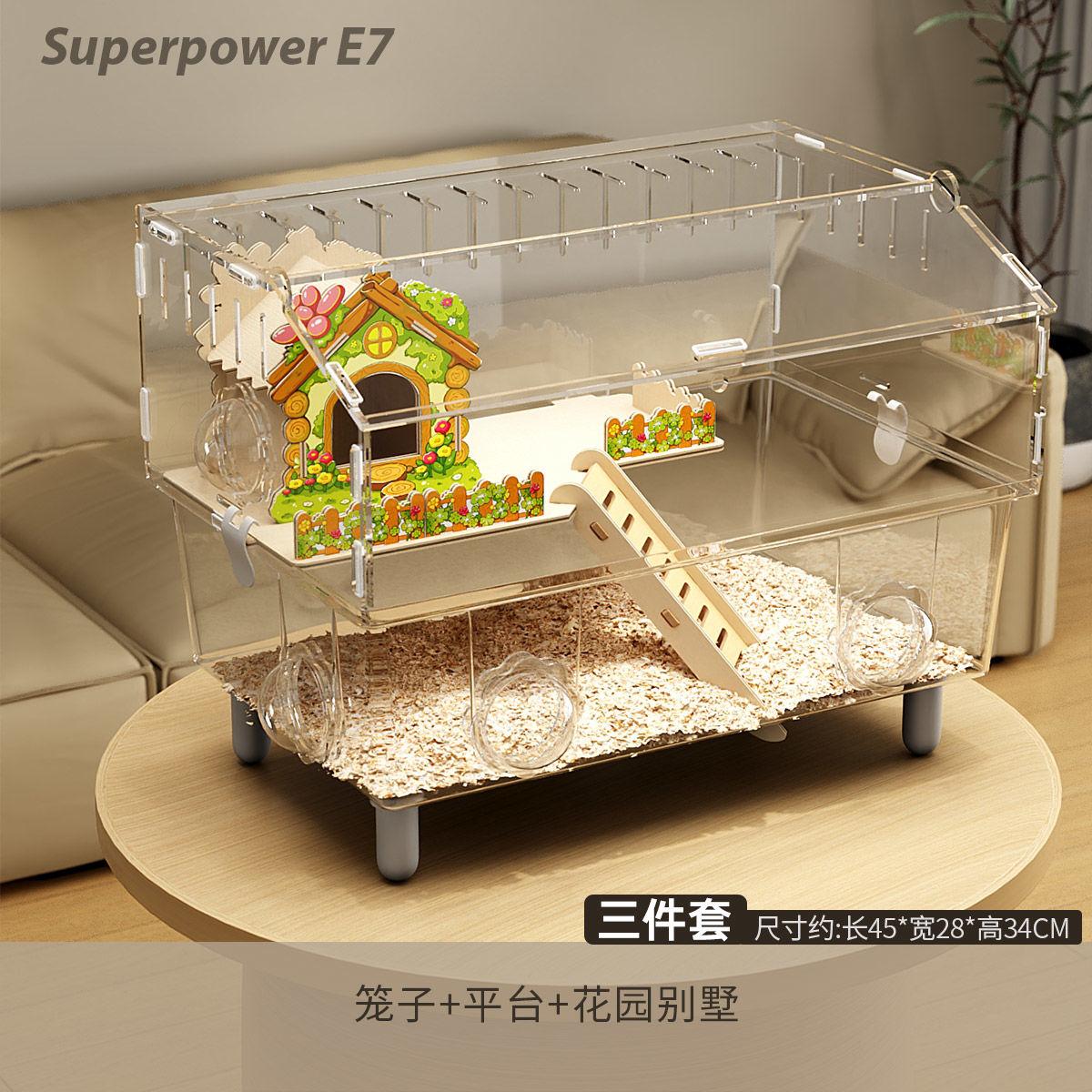 Luxury Villa Acrylic Transparent Hamster Cage Chew-Proof Escape-Proof Spacious Golden Hamster Habitat with Exercise Wheel яскраво-червоний
Luxury Villa Acrylic Transparent Hamster Cage Chew-Proof Escape-Proof Spacious Golden Hamster Habitat with Exercise Wheel яскраво-червоний