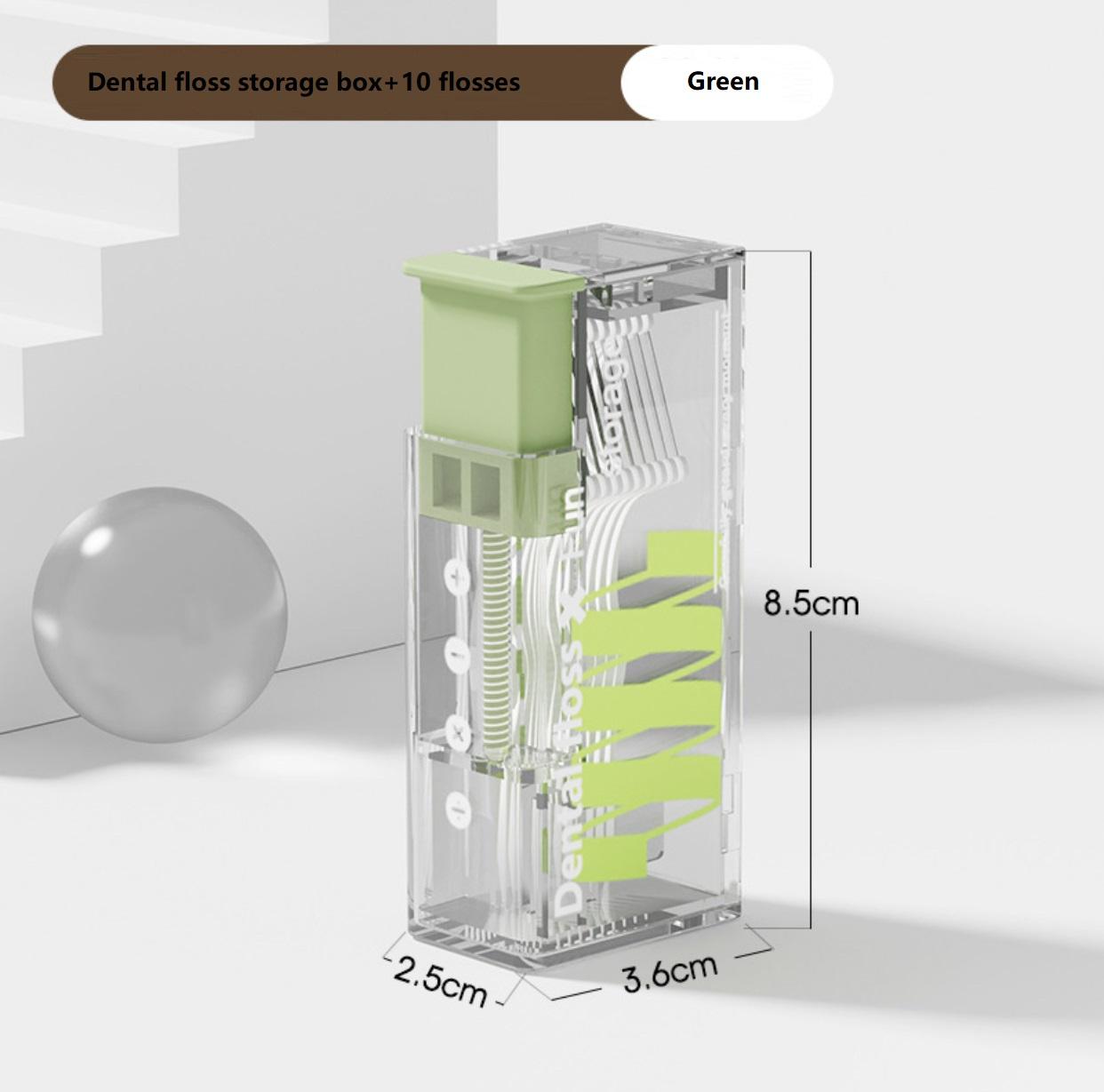 Портативный диспенсер для зубной нити. Коробка для зубной нити с автоматическим нажатием. Коробка для хранения нити, содержащая 10 нитей. зелёный
Портативный диспенсер для зубной нити. Коробка для зубной нити с автоматическим нажатием. Коробка для хранения нити, содержащая 10 нитей. зелёный
