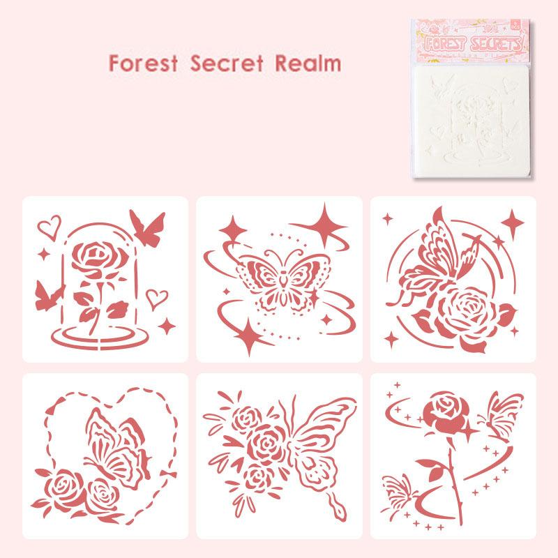 6-pcs Forest Garden Handwritten Poster Template, Hollow Painting, Color Filling, Hollow Painting Template рожевий
6-pcs Forest Garden Handwritten Poster Template, Hollow Painting, Color Filling, Hollow Painting Template рожевий
