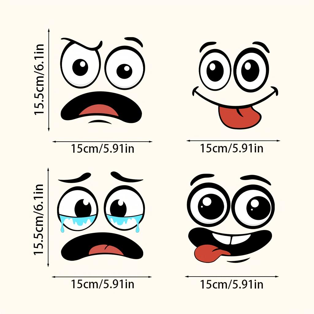 4pcs/sheet Cartoon Face PVC Stickers Self-Adhesive and Removable for Trash Cans Refrigerators Walls Toilets Party Decorations (as the picture,15X15CM-4PCS)
4pcs/sheet Cartoon Face PVC Stickers Self-Adhesive and Removable for Trash Cans Refrigerators Walls Toilets Party Decorations (as the picture,15X15CM-4PCS)