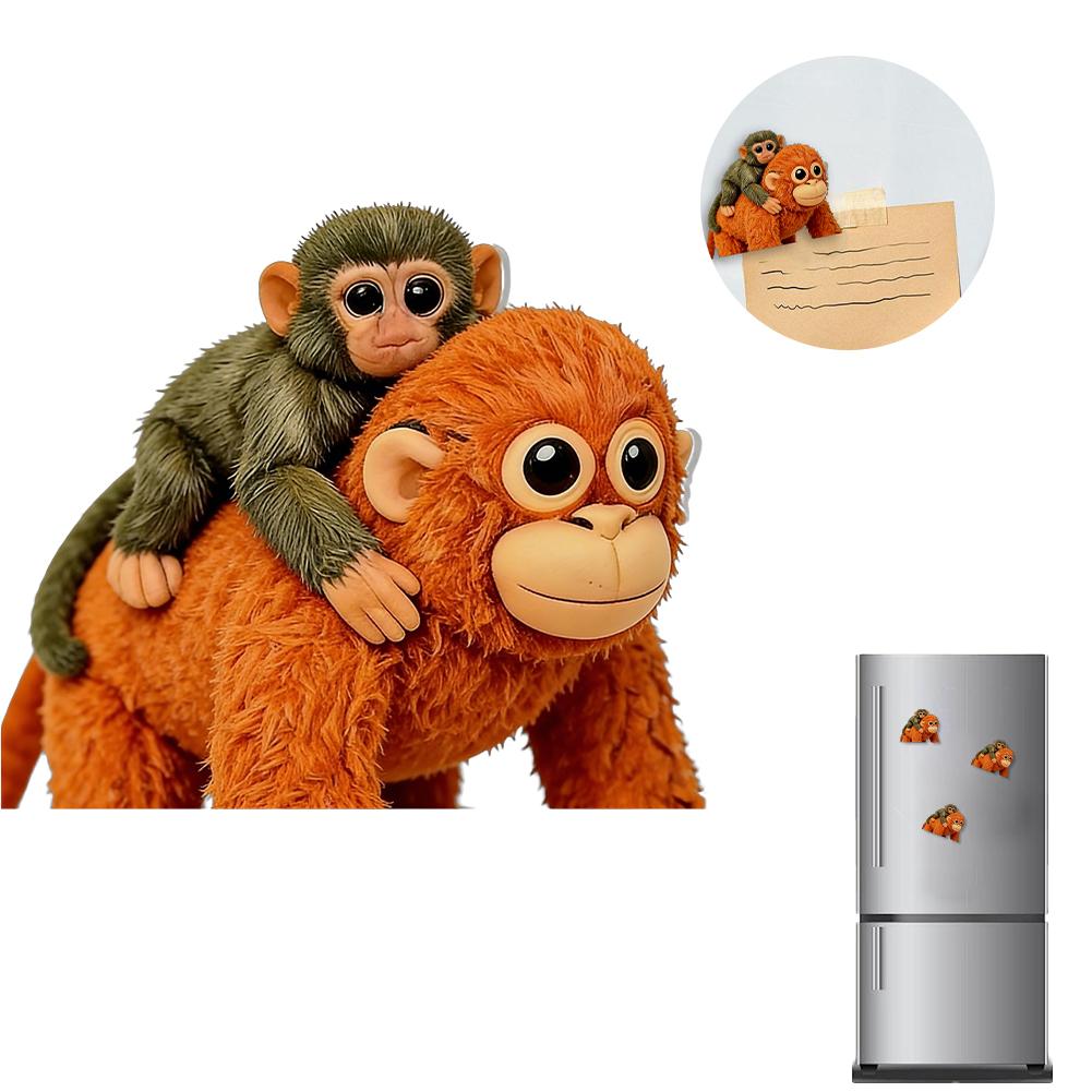 Funny Magnetic Plush Monkey Fridge Magnets, Realistic Orange Orangutan & Baby Monkey Hanging Set, Strong Magnet for Refrigerator
Funny Magnetic Plush Monkey Fridge Magnets, Realistic Orange Orangutan & Baby Monkey Hanging Set, Strong Magnet for Refrigerator