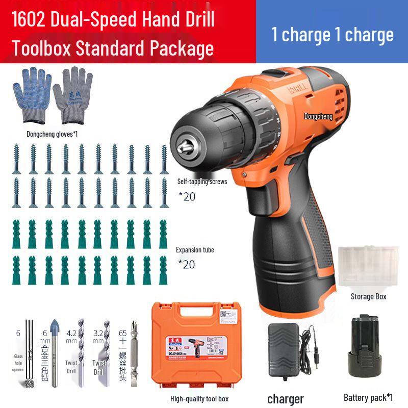 Dongcheng 16V Cordless Electric Drill Kit CN plug (adapter included)
Dongcheng 16V Cordless Electric Drill Kit CN plug (adapter included)