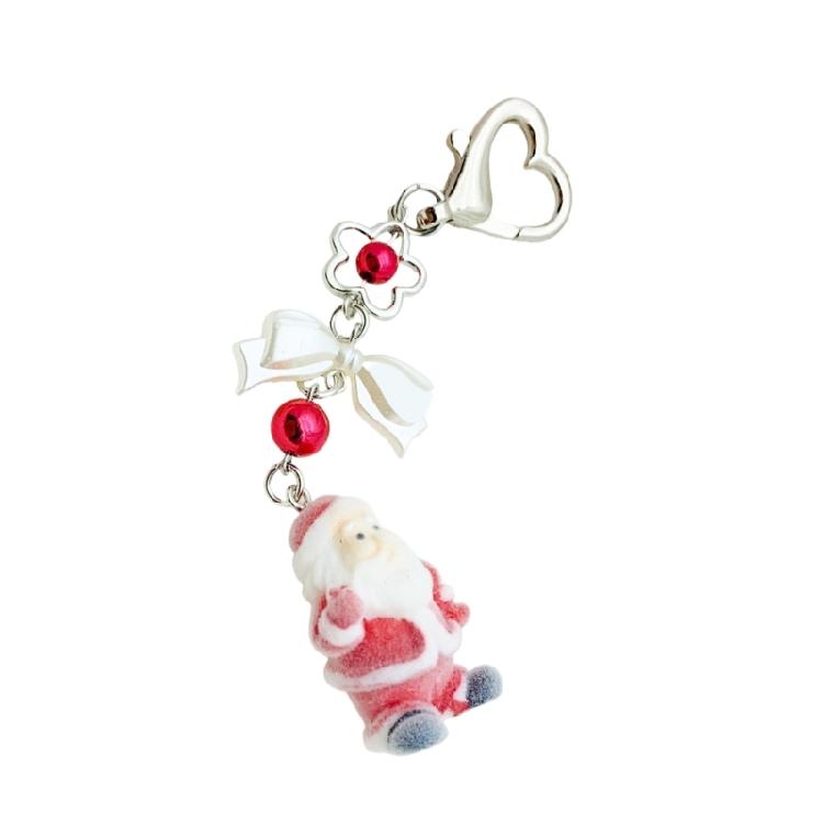 Lovely Santa Clauses Sturdy Flocking Keyring Enhanced With Star Bowknot, Memorable Gifts for The Festival Ornament
Lovely Santa Clauses Sturdy Flocking Keyring Enhanced With Star Bowknot, Memorable Gifts for The Festival Ornament